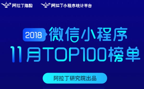 2018年11月微信小程序排行榜TOP100